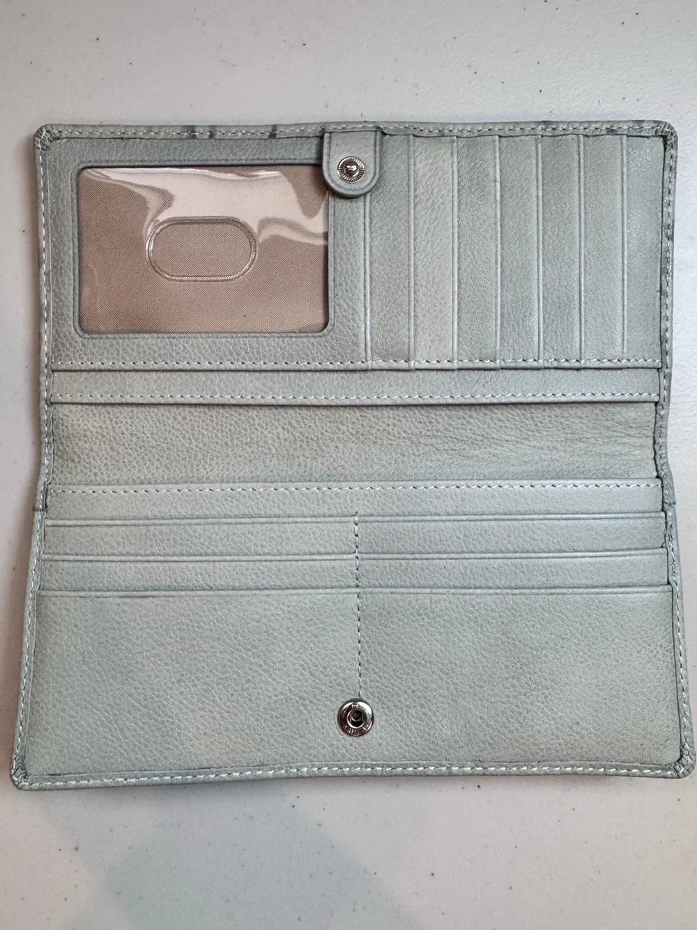 Brahmin Croc-Embossed Leather Ady Wallet in Ocean Collodi